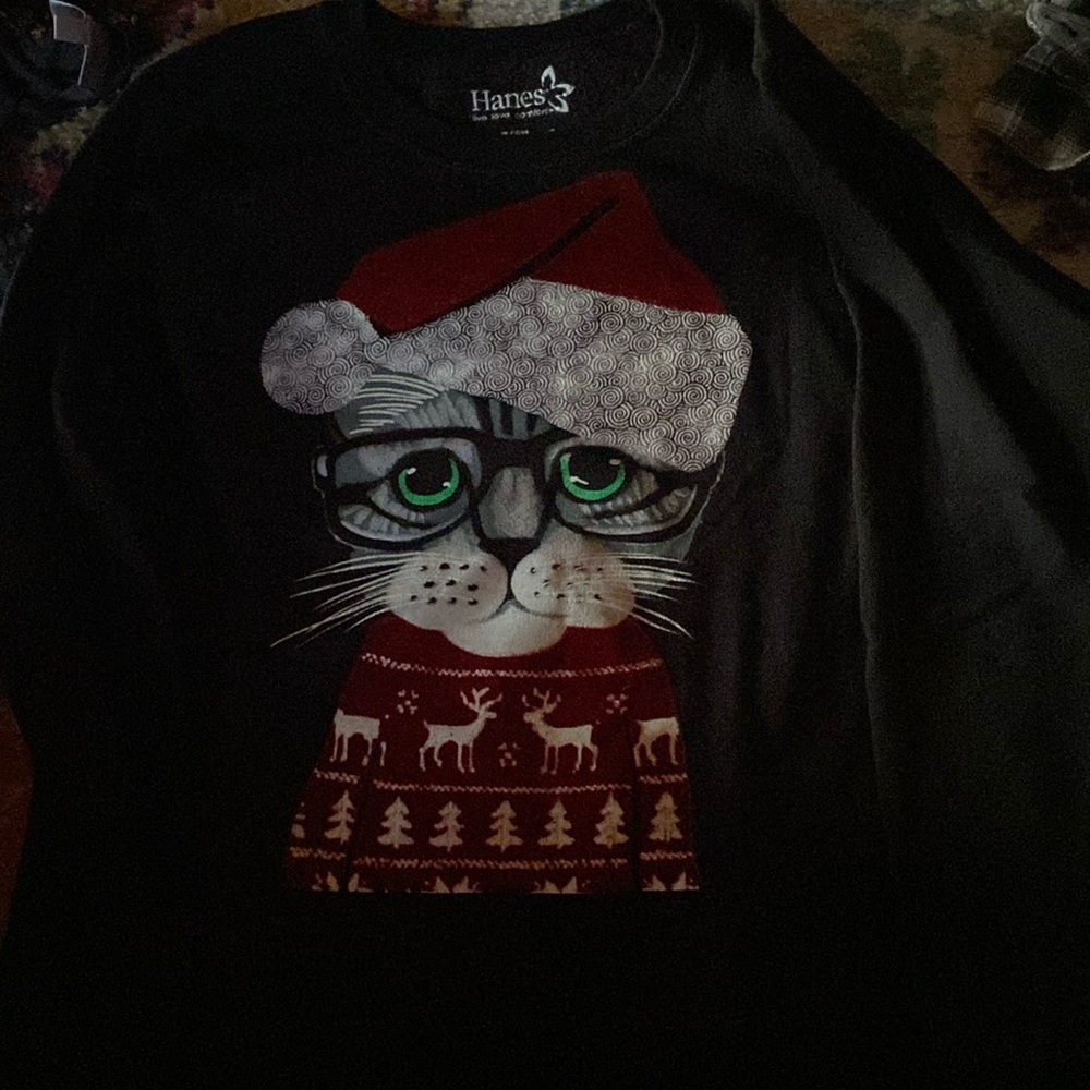 Christmas cat sweatshirt